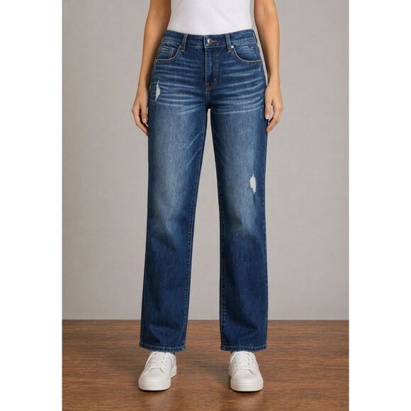 Democracy Denim - Democracy Straight Leg Ab Solution Curve Equality Jeans Blue 12